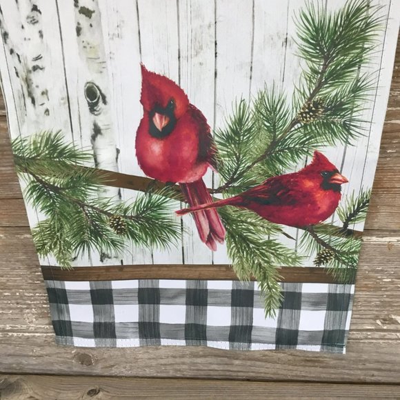 Male Cardinal Winter Garden Flag - Picture 5 of 7